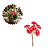Pick Cogumelos Vermelho E Branco 12cm C/1un Natal Cromus 1046812 - Imagem 10