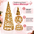 Árvore Natal Display Vazada Ouro 20x6,5cm C/1un Natal Cromus 3109531 - Imagem 3