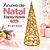 Árvore Natal Display Vazada Ouro 20x6,5cm C/1un Natal Cromus 3109531 - Imagem 1