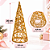 Árvore Natal Display Vazada Ouro 20x6,5cm C/1un Natal Cromus 3109531 - Imagem 6