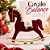 Decoração Cavalo Balanço Vermelho/Cru 18cm C/1un Natal Cromus 3113167 - Imagem 1