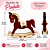 Decoração Cavalo Balanço Vermelho/Cru 18cm C/1un Natal Cromus 3113167 - Imagem 6