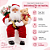 Papai Noel Decorativo Sentado Saco De Presente Vermelho/Branco 35cm C/1un Natal Cromus 1004396 - Imagem 3