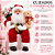 Papai Noel Decorativo Sentado Saco De Presente Vermelho/Branco 35cm C/1un Natal Cromus 1004396 - Imagem 4