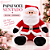 Decoração Papai Noel Sentado Vermelho/Branco/Preto Gorro 30cm C/1un Cromus 1040084 - Imagem 1