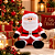 Decoração Papai Noel Sentado Vermelho/Branco/Preto Gorro 30cm C/1un Cromus 1040084 - Imagem 8