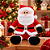 Decoração Papai Noel Sentado Vermelho/Branco/Preto Gorro 30cm C/1un Cromus 1040084 - Imagem 5
