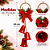 Enfeite Pendurar Sinos Com Laço Vermelho 45cm C/1un Natal Cromus 1097876 - Imagem 6