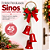 Enfeite Pendurar Sinos Com Laço Vermelho 45cm C/1un Natal Cromus 1097876 - Imagem 1