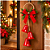 Enfeite Pendurar Sinos Com Laço Vermelho 45cm C/1un Natal Cromus 1097876 - Imagem 8