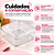 Cake Box Cristal Quadrada 4lt Tamanho Família 25x25cm c/ Tampa BlueStar - Imagem 6