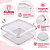 Cake Box Cristal Quadrada 4lt Tamanho Família 25x25cm c/ Tampa BlueStar - Imagem 3