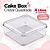 Cake Box Cristal Quadrada 4lt Tamanho Família 25x25cm c/ Tampa BlueStar - Imagem 1