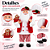 Decoração Natal Papai Noel Com Ginger Vermelho/Branco 60cm C/1un Cromus 1073005 - Imagem 3