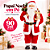 Decoração Papai Noel Em Pé Segurando Presente Vermelho 90cm C/1un Natal Cromus 1690024 - Imagem 1