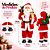 Decoração Papai Noel Em Pé Segurando Presente Vermelho 90cm C/1un Natal Cromus 1690024 - Imagem 6