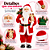 Decoração Papai Noel Em Pé Segurando Presente Vermelho 90cm C/1un Natal Cromus 1690024 - Imagem 3