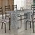 Conjunto de Mesa Granito Ocre Teixeira 6 Cadeiras Marselha Preto - Imagem 2
