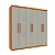 Guarda Roupa Lagos 6 Portas 4 Gavetas Tcil Cinamomo/off white - Imagem 2
