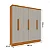 Guarda Roupa Bariloche 6 Portas 4 Gavetas Tcil Cinamomo/off white - Imagem 4