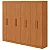 Guarda Roupa Andara 8 Portas Lopas Amendoa Clean - Imagem 2