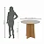Mesa de Jantar Redonda 1,00 Celebrare Lopas Amendoa Clean/off white - Imagem 2