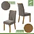 Kit 4 Cadeiras Apogeu Lopas Amendoa clean/tecido bege - Imagem 2