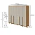 Guarda Roupa Imperatore 6 portas 2 gavetas Lopas Amendoa Clean - Imagem 2