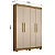 Guarda Roupa Quero Quero 4 Portas 2 Gavetas Valdemóveis Cinamomo/off white - Imagem 2