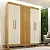 Guarda Roupa Andorinha 6 Portas 2 Gavetas Valdemóveis Cinamomo/off white - Imagem 1
