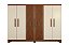 Guarda Roupa Andorinha 6 Portas 2 Gavetas Valdemóveis Imbuia Lin/off white - Imagem 3