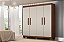 Guarda Roupa Quero Quero 4 Portas 2 Gavetas Valdemóveis Imbuia Lin/off white - Imagem 1