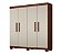 Guarda Roupa Quero Quero 4 Portas 2 Gavetas Valdemóveis Imbuia Lin/off white - Imagem 5