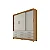 Guarda Roupa Buriti 3 Portas 9 Gavetas Novo Horizonte Cumaru/Fendi - Imagem 2