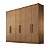Guarda Roupa Robust Plus  6 Portas 8 Gavetas Novo Horizonte Cumaru - Imagem 3