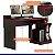 Mesa de Computador Gamer Valdemóveis Preto/Vermelho - Imagem 4