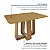 Mesa de Jantar Sintonia 160 Lopas Amendoa Clean/Off White - Imagem 7