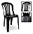 Cadeira s/Braço Bistrô Plástico Preta - Imagem 3