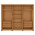 Guarda Roupa Caleb 3 Portas 3 Espelhos Amendoa Clean - Imagem 2