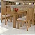 Mesa c/ 4 Cadeiras Athenas 1,20 Lopas Amendoa clean/ Tecido Boucle Bege - Imagem 1