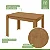 Mesa c/ 4 Cadeiras Athenas 1,20 Lopas Amendoa clean/ Tecido Boucle Bege - Imagem 8