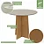 Mesa Celebrare c/ 4 Cadeiras Apogeu Lopas Amendoa clean/ Tecido Rinzai Bege - Imagem 7