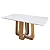 Mesa Sintonia c/ 6 Cdeiras Rayla Lopas Amendoa Clean/ Off White/ Morano Avelã - Imagem 5