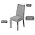 Mesa Sintonia c/ 6 Cdeiras Rayla Lopas Amendoa Clean/ Off White/ Morano Avelã - Imagem 4