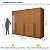 Guarda Roupa Bertha 6 Portas 2 Gavetas Lopas Amendoa Clean - Imagem 4