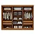 Guarda Roupa Bertha 6 Portas 2 Gavetas Lopas Amendoa Clean - Imagem 3