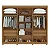 Guarda Roupa Bertha 6 Portas 2 Gavetas Lopas Amendoa Clean/Off White - Imagem 5