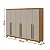 Guarda Roupa Bertha 6 Portas 2 Gavetas Lopas Amendoa Clean/Off White - Imagem 4