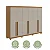 Guarda Roupa Bertha 6 Portas 2 Gavetas Lopas Amendoa Clean/Off White - Imagem 3