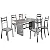 Mesa de Jantar Marselha 1,50 Granito  c/ 6 cadeiras Teixeira Martelado/Paraopeba - Imagem 2